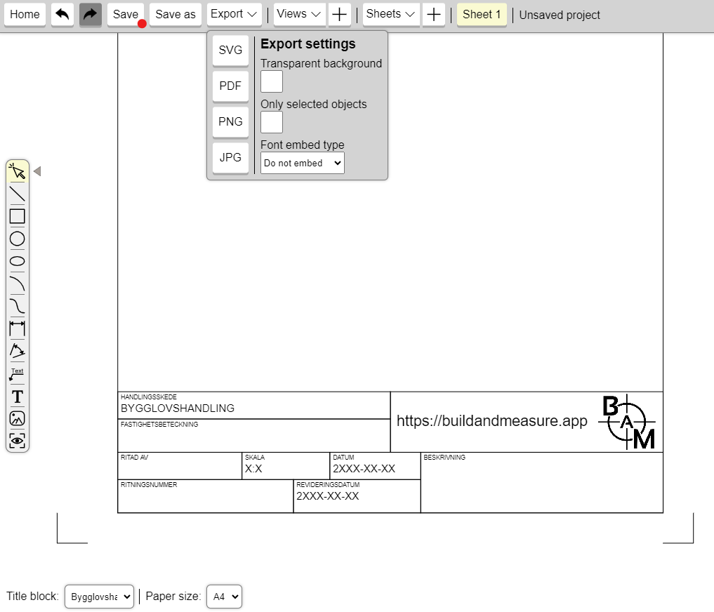 Example title block